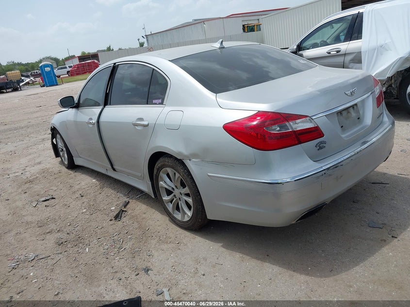 2013 Hyundai Genesis VIN KMHGC4DD8DU209328 IAAI salvage auction — FRONT END, Salvage (Texas), sold $450 on 2026-07-29 (photo 3)
