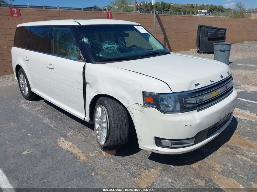 2014 Ford Flex VIN 2FMGK5C83EBD01807 IAAI salvage auction — FRONT END, Salvage Title, sold $550 on 2026-07-23 (photo 1)