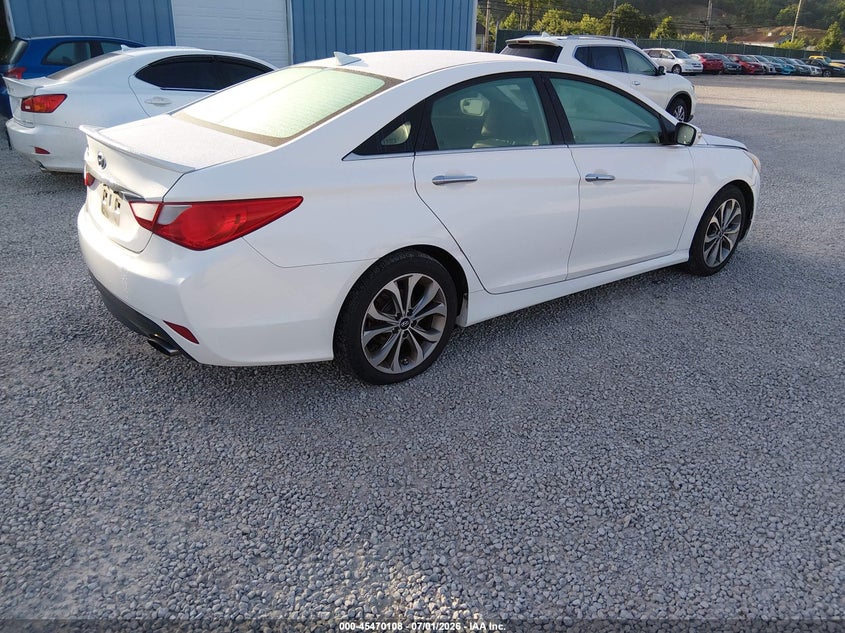 2014 Hyundai Sonata VIN 5NPEC4AC3EH873801 IAAI salvage auction — NORMAL WEAR, Original (Kentucky), sold $250 on 2026-07-29 (photo 4)