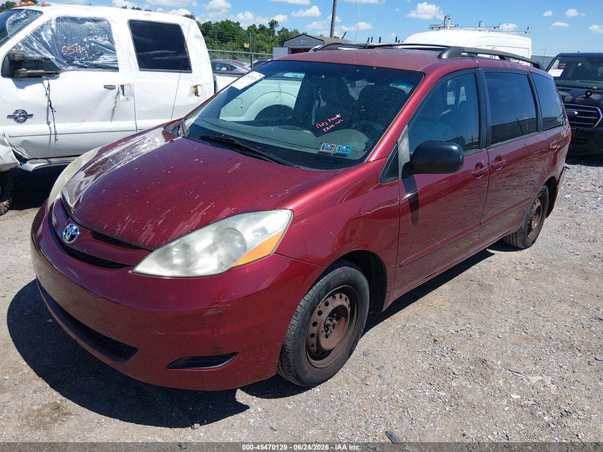 2009 Toyota Sienna VIN 5TDZK23C39S246523 IAAI salvage auction — REAR END, Salvage (Pennsylvania), sold $775 on 2026-07-15 (photo 2)