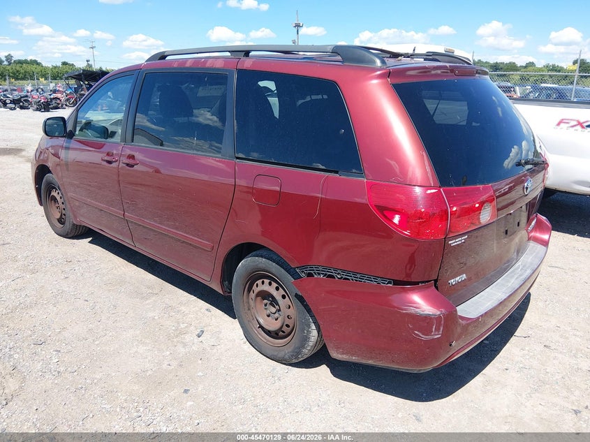 2009 Toyota Sienna VIN 5TDZK23C39S246523 IAAI salvage auction — REAR END, Salvage (Pennsylvania), sold $775 on 2026-07-15 (photo 3)