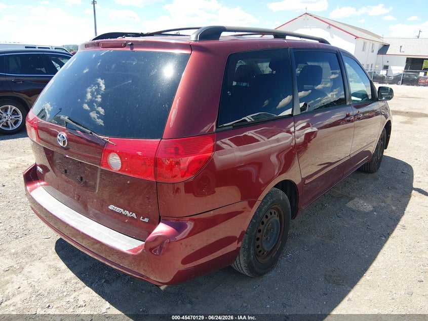 2009 Toyota Sienna VIN 5TDZK23C39S246523 IAAI salvage auction — REAR END, Salvage (Pennsylvania), sold $775 on 2026-07-15 (photo 4)