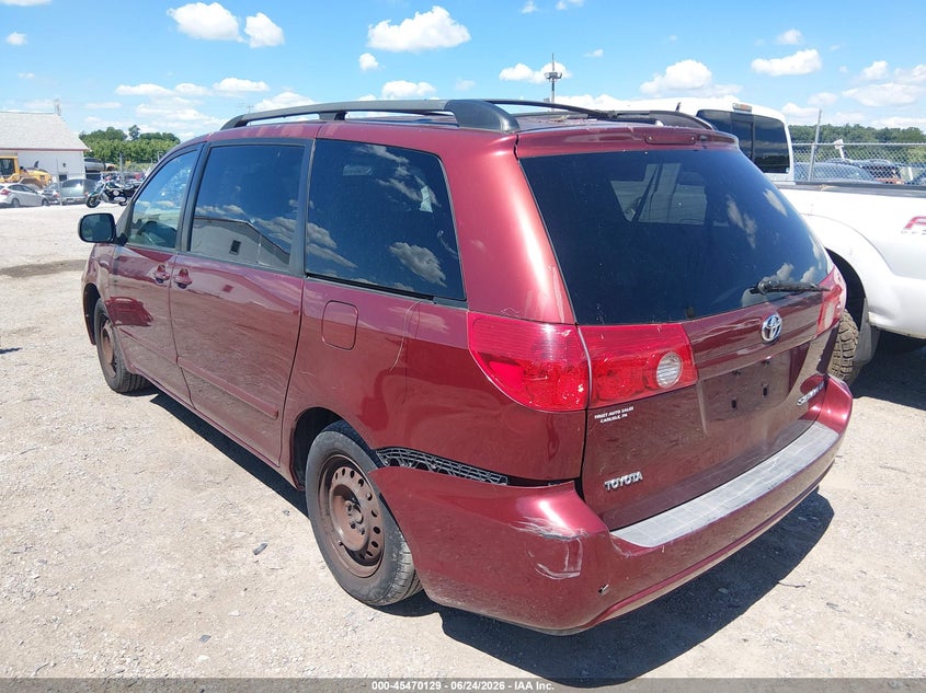 2009 Toyota Sienna VIN 5TDZK23C39S246523 IAAI salvage auction — REAR END, Salvage (Pennsylvania), sold $775 on 2026-07-15 (photo 6)