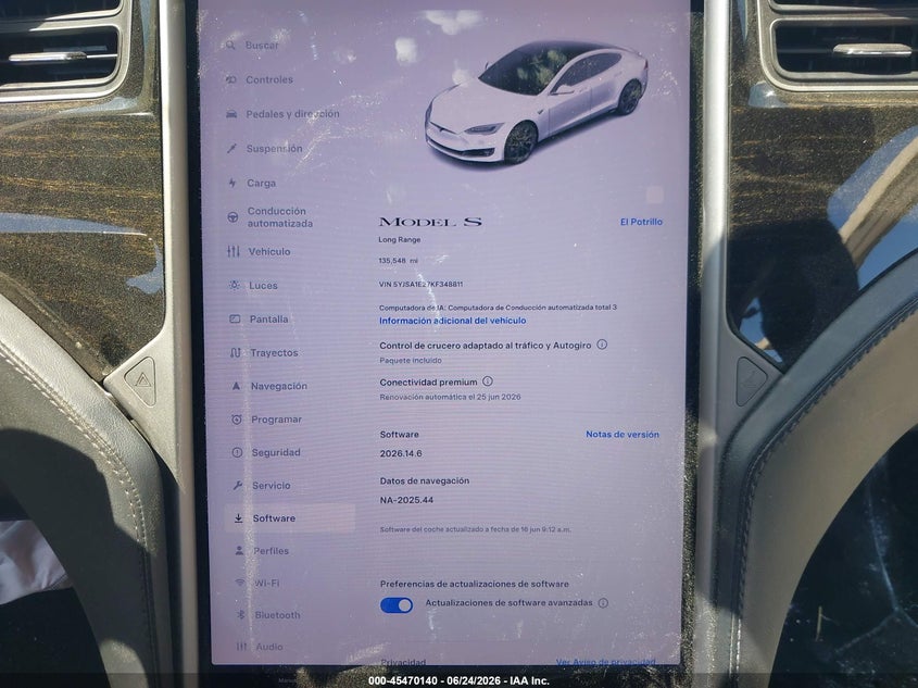 2019 Tesla Model s VIN 5YJSA1E27KF348811 IAAI salvage auction — FRONT END, Salvage Title, sold $2,600 on 2026-08-02 (photo 7)