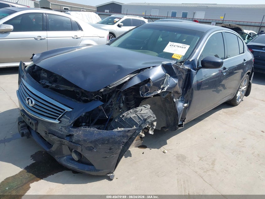 2012 Infiniti VIN JN1CV6AP4CM932540 IAAI salvage auction — LEFT FRONT, Salvage Title, sold $375 on 2026-09-08 (photo 2)
