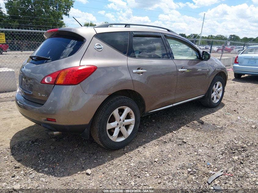 2009 Nissan Murano VIN JN8AZ18W99W202357 IAAI salvage auction — LEFT FRONT, Salvage (Ohio), sold $500 on 2026-07-15 (photo 4)