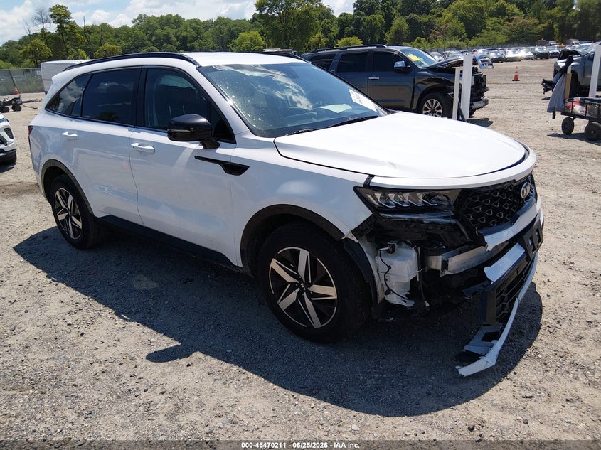 2021 Kia Sorento VIN 5XYRL4LC9MG051718 IAAI salvage auction — FRONT END, Salvage (New Jersey), sold $5,700 on 2026-08-01 (photo 1)