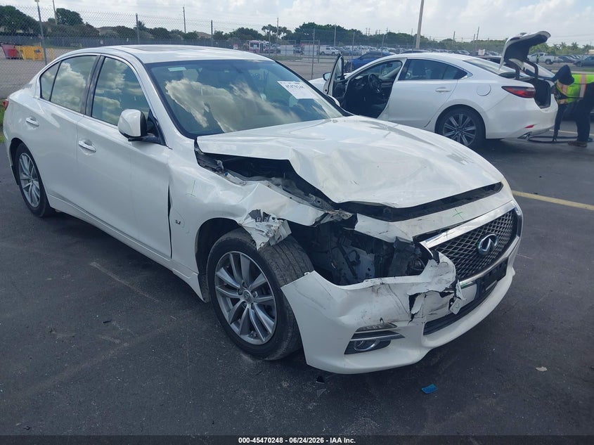 2014 Infiniti Q50 VIN JN1BV7AR8EM687408 IAAI salvage auction — RIGHT FRONT, Rebuildable (Florida), sold $2,350 on 2026-07-23 (photo 6)