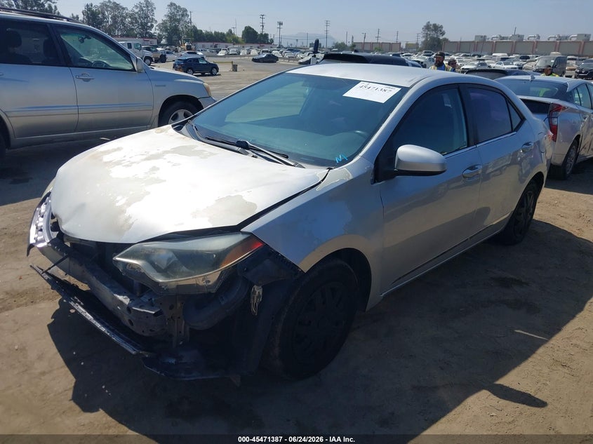 2014 Toyota Corolla VIN 5YFBURHE8EP105948 IAAI salvage auction — FRONT END, Salvage Title, sold $125 on 2026-07-22 (photo 2)