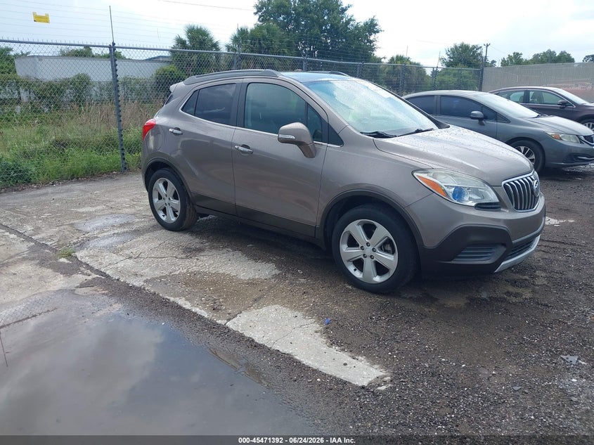 2015 Buick Encore VIN KL4CJASBXFB205685 IAAI salvage auction — EXTERIOR BURN, Salvage Title, sold $650 on 2026-07-22 (photo 1)