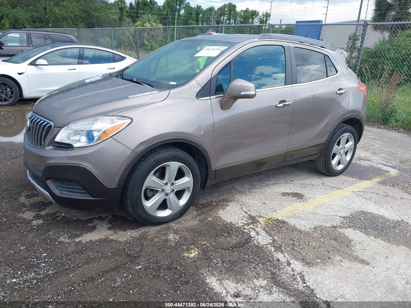 2015 Buick Encore VIN KL4CJASBXFB205685 IAAI salvage auction — EXTERIOR BURN, Salvage Title, sold $650 on 2026-07-22 (photo 2)