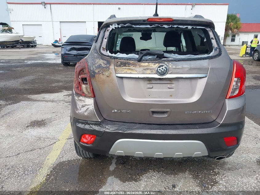2015 Buick Encore VIN KL4CJASBXFB205685 IAAI salvage auction — EXTERIOR BURN, Salvage Title, sold $650 on 2026-07-22 (photo 6)