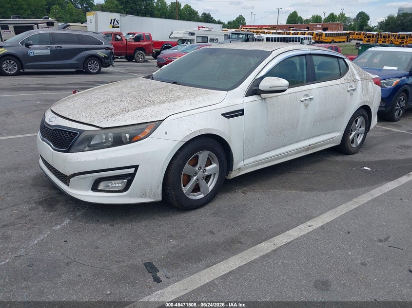 2014 Kia Optima VIN 5XXGM4A77EG334215 IAAI salvage auction — NORMAL WEAR, Clear (North Carolina), sold $850 on 2026-07-23 (photo 2)