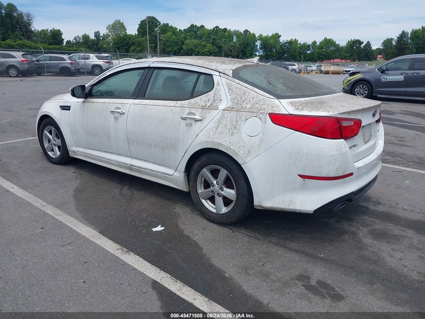 2014 Kia Optima VIN 5XXGM4A77EG334215 IAAI salvage auction — NORMAL WEAR, Clear (North Carolina), sold $850 on 2026-07-23 (photo 3)