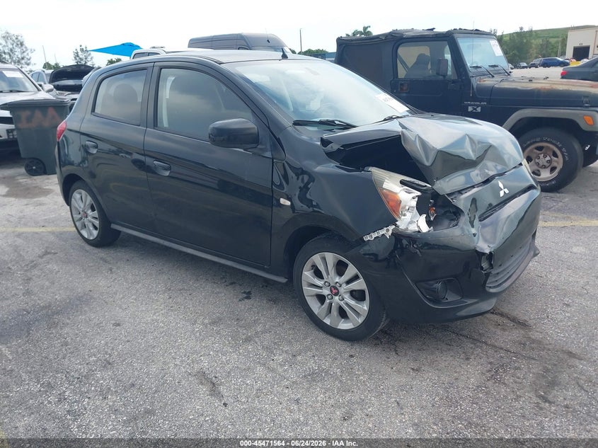 2014 Mitsubishi Mirage VIN ML32A3HJXEH009112 IAAI salvage auction — FRONT END, Rebuildable (Florida), sold $400 on 2026-07-09 (photo 1)
