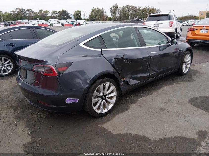 2019 Tesla Model 3 VIN 5YJ3E1EB0KF497828 IAAI salvage auction — RIGHT SIDE, Salvage (California), sold $7,900 on 2026-07-13 (photo 4)