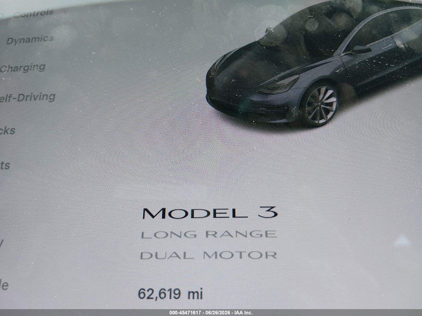 2019 Tesla Model 3 VIN 5YJ3E1EB0KF497828 IAAI salvage auction — RIGHT SIDE, Salvage (California), sold $7,900 on 2026-07-13 (photo 7)