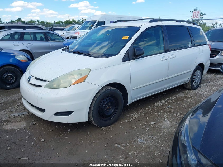 2006 Toyota Sienna VIN 5TDZA23C66S509490 IAAI salvage auction — NORMAL WEAR, Clear (Florida), sold $750 on 2026-07-16 (photo 2)