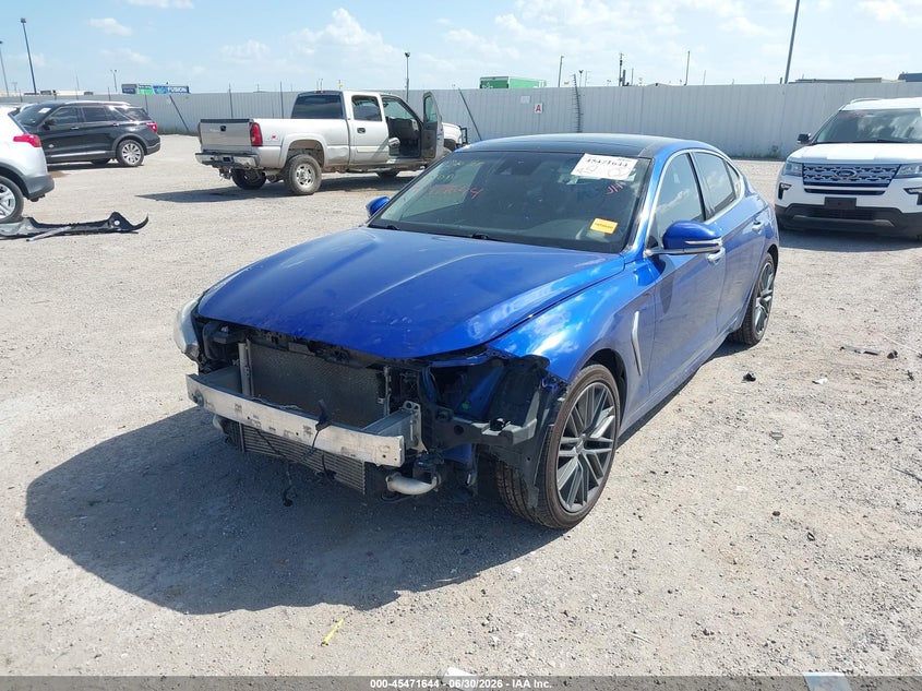 2019 Genesis G70 VIN KMTG34LA9KU020150 IAAI salvage auction — FRONT END, Wait Title, sold $5,250 on 2026-09-23 (photo 2)