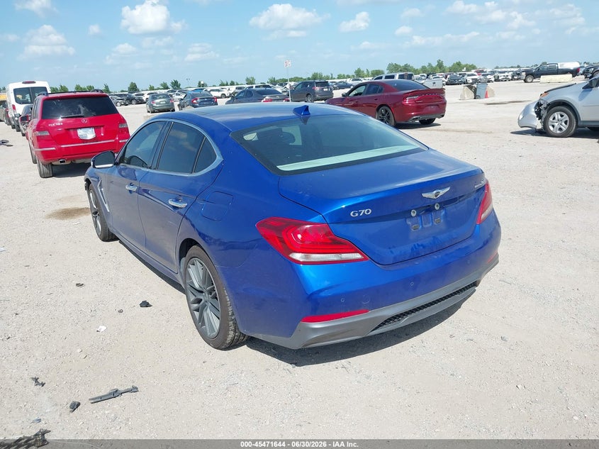 2019 Genesis G70 VIN KMTG34LA9KU020150 IAAI salvage auction — FRONT END, Wait Title, sold $5,250 on 2026-09-23 (photo 3)