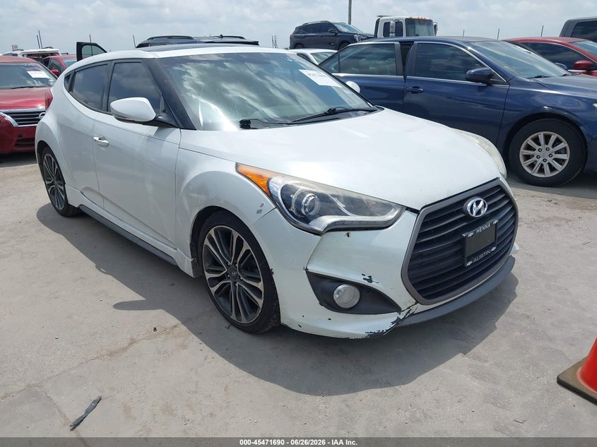 2016 Hyundai Veloster VIN KMHTC6AE1GU296596 IAAI salvage auction — FRONT END, Salvage Title, sold $25 on 2026-07-21 (photo 1)