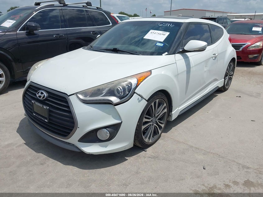 2016 Hyundai Veloster VIN KMHTC6AE1GU296596 IAAI salvage auction — FRONT END, Salvage Title, sold $25 on 2026-07-21 (photo 2)