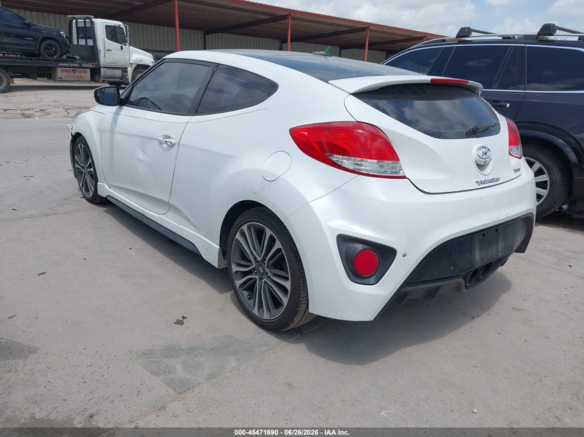 2016 Hyundai Veloster VIN KMHTC6AE1GU296596 IAAI salvage auction — FRONT END, Salvage Title, sold $25 on 2026-07-21 (photo 3)