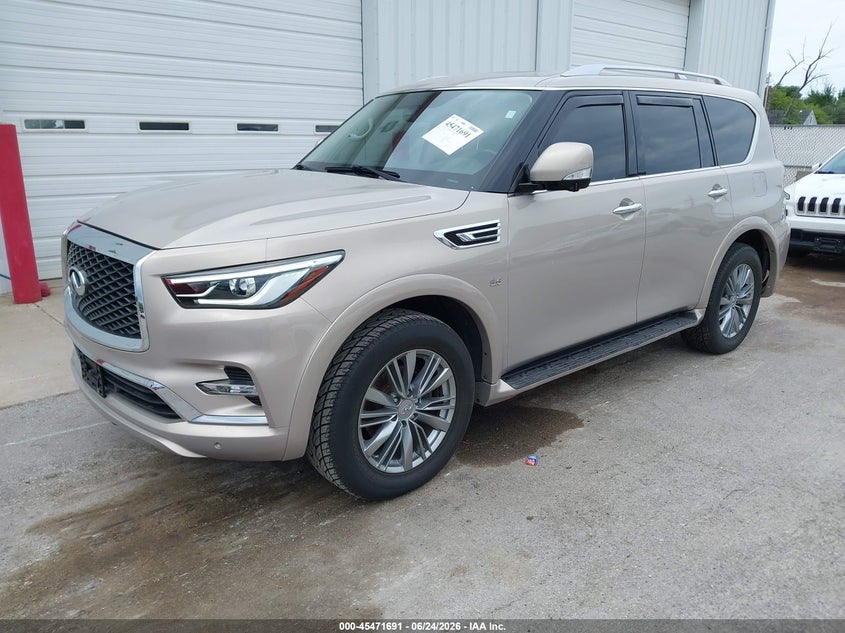 2018 Infiniti Qx80 VIN JN8AZ2NE6J9191421 IAAI salvage auction — REAR END, Salvage (Illinois), sold $8,100 on 2026-08-13 (photo 2)