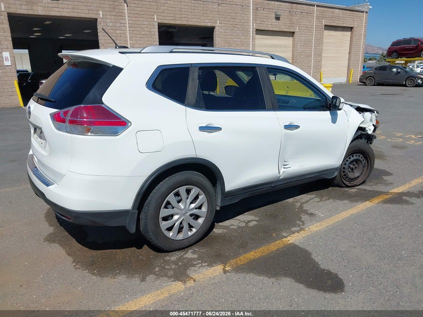 2016 Nissan Rogue VIN KNMAT2MT6GP672531 IAAI salvage auction — FRONT END, Salvage (California), sold $1,075 on 2026-08-01 (photo 4)