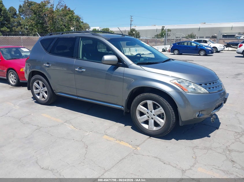 2007 Nissan Murano VIN JN8AZ08W77W624697 IAAI salvage auction — LEFT REAR, Salvage (California), sold $200 on 2026-07-20 (photo 1)