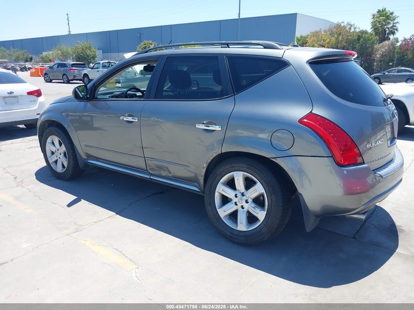 2007 Nissan Murano VIN JN8AZ08W77W624697 IAAI salvage auction — LEFT REAR, Salvage (California), sold $200 on 2026-07-20 (photo 3)