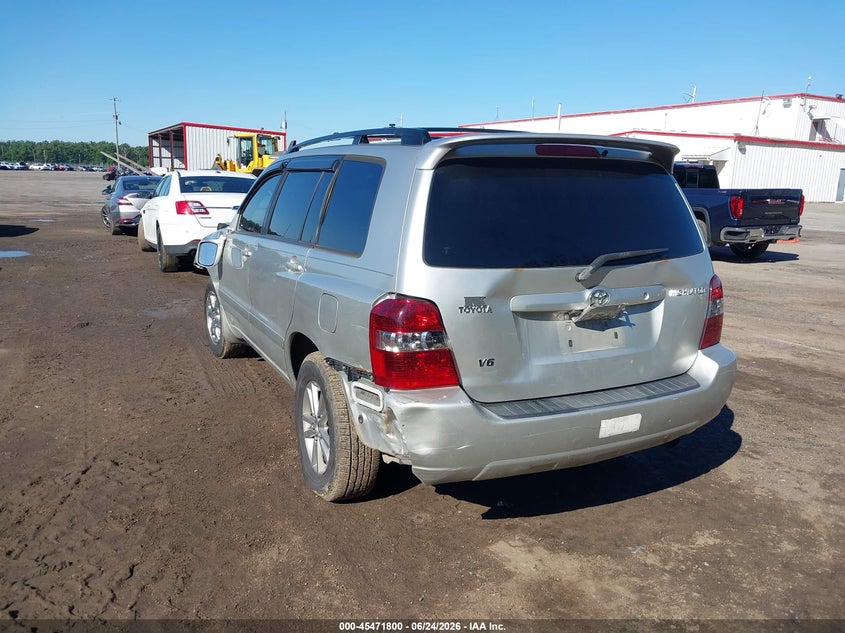 2007 Toyota Highlander VIN JTEGP21A570147272 IAAI salvage auction — NORMAL WEAR, Clear (Virginia), sold $750 on 2026-07-29 (photo 3)