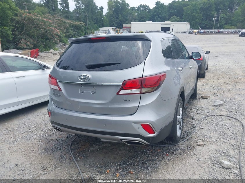 2017 Hyundai Santa fe VIN KM8SR4HF2HU185683 IAAI salvage auction — FRONT & REAR, Clear (Mississippi), sold $1,750 on 2026-07-28 (photo 4)