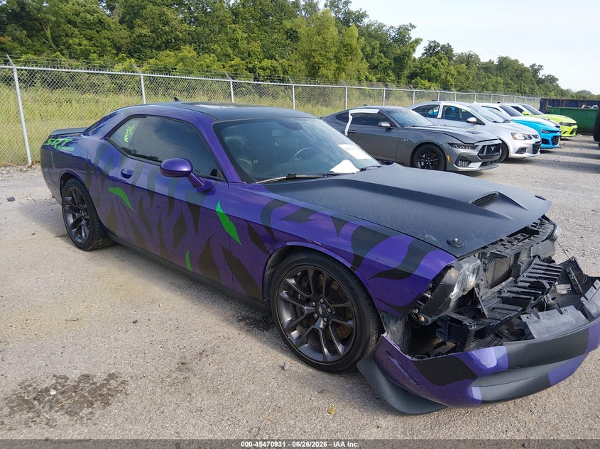 2018 Dodge Challenger VIN 2C3CDZFJ4JH287866 IAAI salvage auction — FRONT END, Salvage Title, sold $10,100 on 2026-07-28 (photo 1)
