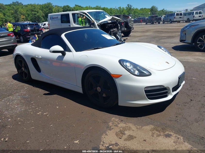 2015 Porsche Boxster VIN WP0CA2A83FS121063 IAAI salvage auction — LEFT SIDE, Salvage Title, sold $14,100 on 2026-07-28 (photo 1)
