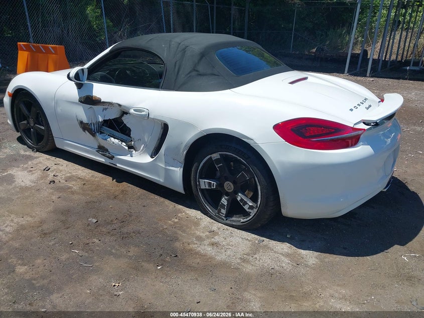 2015 Porsche Boxster VIN WP0CA2A83FS121063 IAAI salvage auction — LEFT SIDE, Salvage Title, sold $14,100 on 2026-07-28 (photo 3)