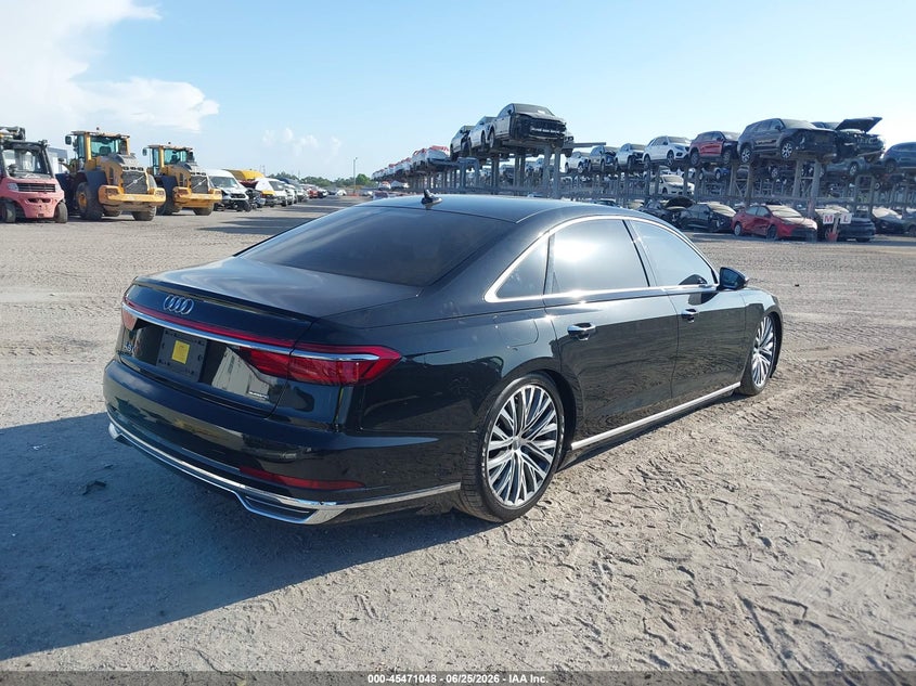 2019 Audi A8 VIN WAU8DAF86KN017141 IAAI salvage auction — RIGHT FRONT, Salvage Title, sold $13,100 on 2026-07-28 (photo 4)