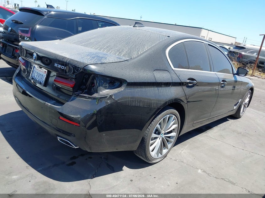 2021 BMW 5er VIN WBA53BH05MWW92236 IAAI salvage auction — LEFT FRONT, Salvage Certificate (California), sold $8,200 on 2026-07-22 (photo 4)