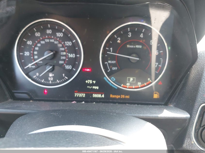2016 BMW 2er VIN WBA1G9C54GV599734 IAAI salvage auction — SIDE, Salvage (Massachusetts), sold $2,550 on 2026-08-21 (photo 7)