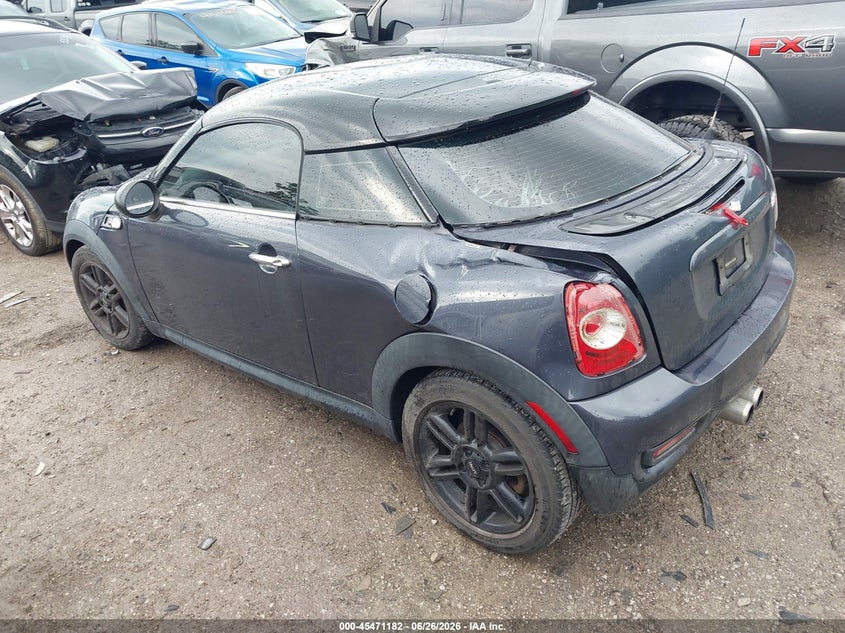 2014 Mini Coupe VIN WMWSX3C58ET772729 IAAI salvage auction — REAR END, Original (Kentucky), sold $1,700 on 2026-08-31 (photo 3)