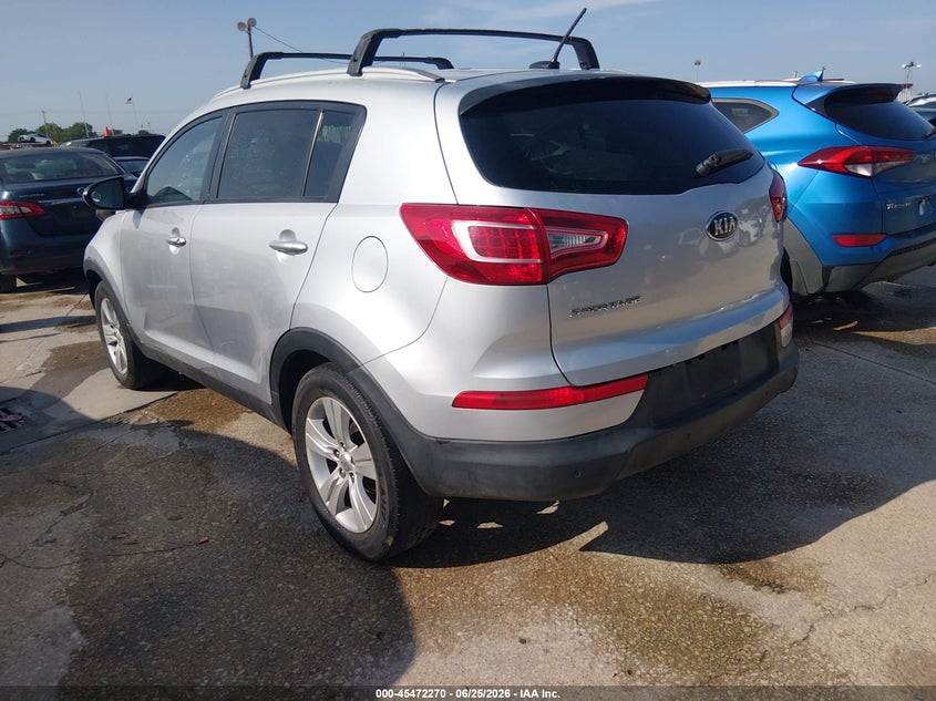 2013 Kia Sportage VIN KNDPB3A21D7392946 IAAI salvage auction — NORMAL WEAR, Original (Texas), sold $1,850 on 2026-07-06 (photo 3)