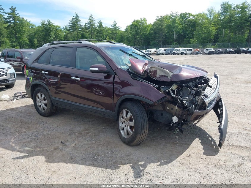 2012 Kia Sorento VIN 5XYKT3A67CG246384 IAAI salvage auction — FRONT END, Salvage (Massachusetts), sold $25 on 2026-07-31 (photo 1)