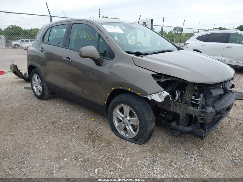 2020 Chevrolet Trax VIN KL7CJKSB6LB350405 IAAI salvage auction — FRONT END, Clear Claim Paid (Wisconsin), sold $2,250 on 2026-07-07 (photo 1)