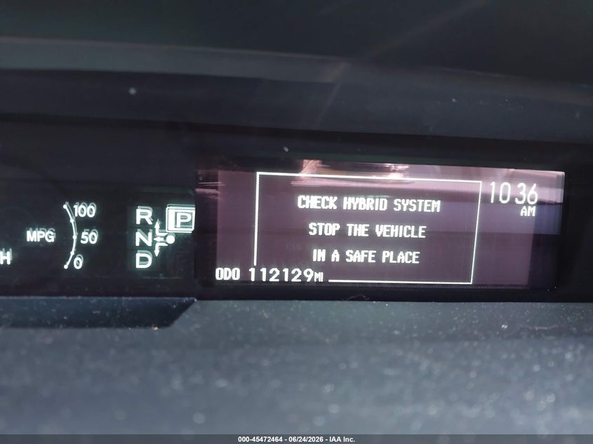 2012 Toyota Prius VIN JTDKN3DU1C1486664 IAAI salvage auction — NORMAL WEAR, Clear (Georgia), sold $3,775 on 2026-07-15 (photo 7)