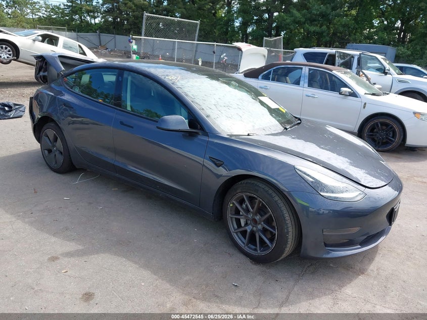 2023 Tesla Model 3 VIN 5YJ3E1EA8PF425872 IAAI salvage auction — REAR END, Mv-907A (New York), sold $5,400 on 2026-07-28 (photo 1)