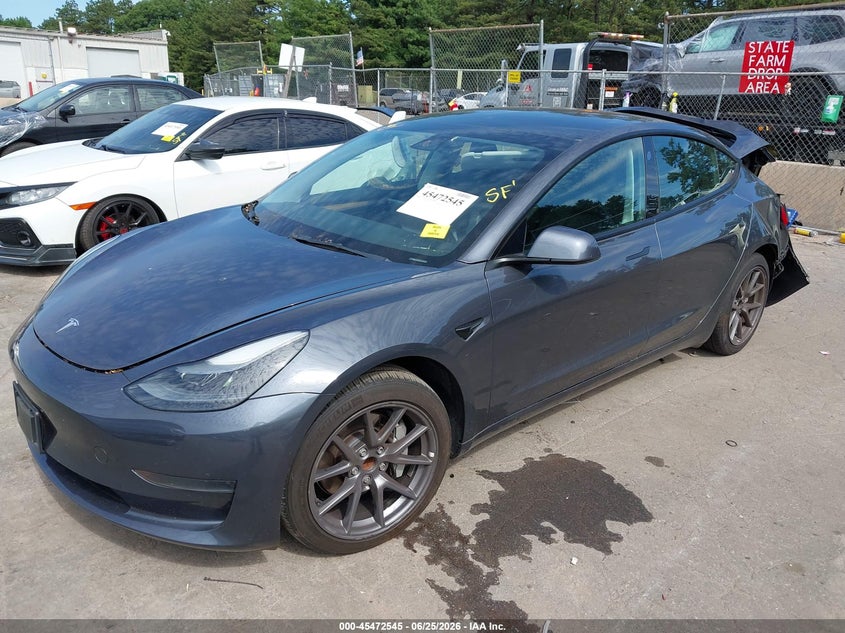 2023 Tesla Model 3 VIN 5YJ3E1EA8PF425872 IAAI salvage auction — REAR END, Mv-907A (New York), sold $5,400 on 2026-07-28 (photo 2)