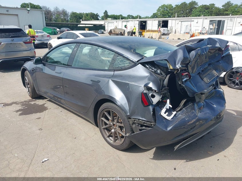 2023 Tesla Model 3 VIN 5YJ3E1EA8PF425872 IAAI salvage auction — REAR END, Mv-907A (New York), sold $5,400 on 2026-07-28 (photo 3)
