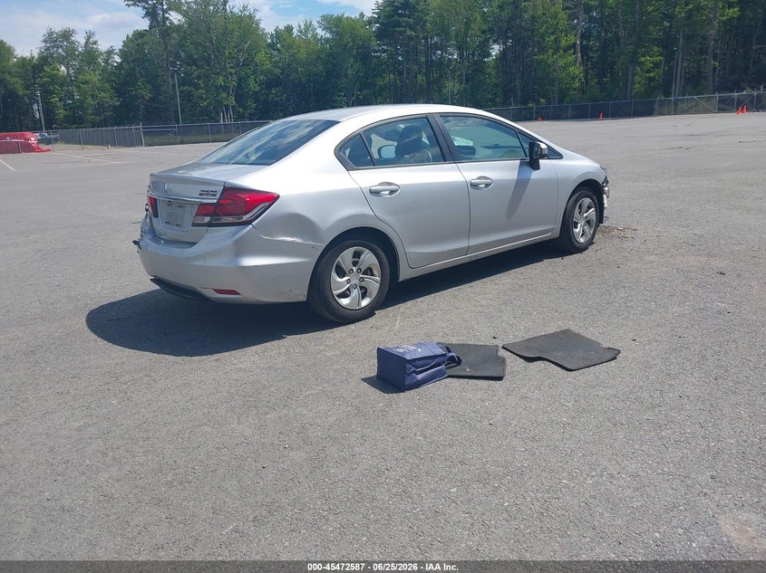 2015 Honda Civic VIN 19XFB2F5XFE261946 IAAI salvage auction — SIDE, Mv-907A (New York), sold $625 on 2026-07-09 (photo 4)