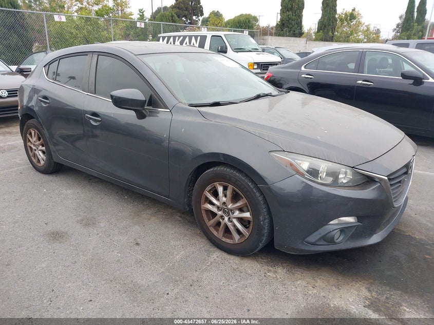 2016 Mazda 3 VIN 3MZBM1M75GM320817 IAAI salvage auction — LEFT REAR, Salvage (California), sold $2,600 on 2026-07-09 (photo 1)