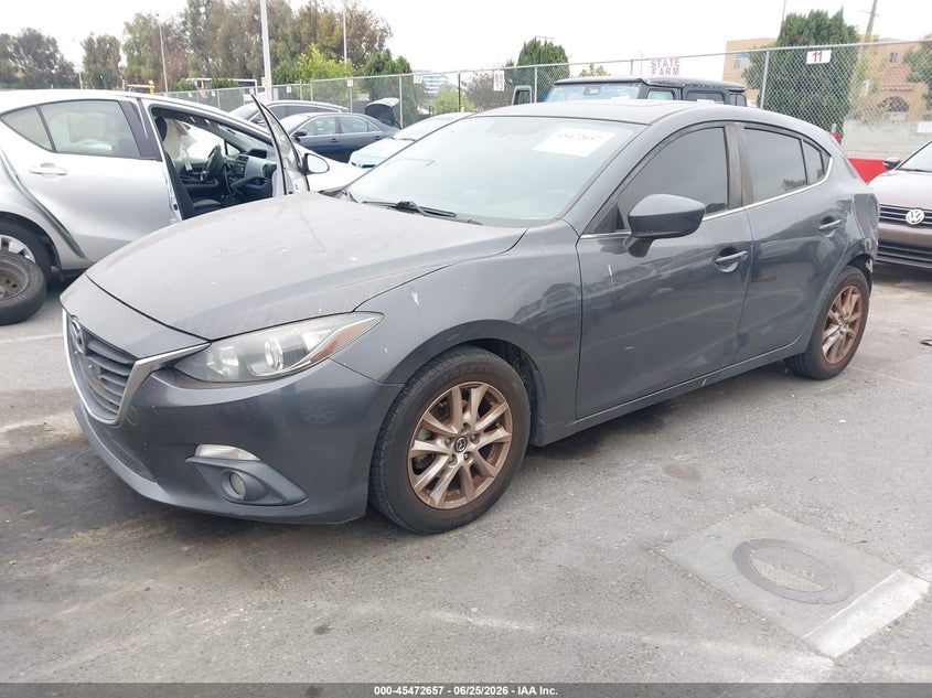 2016 Mazda 3 VIN 3MZBM1M75GM320817 IAAI salvage auction — LEFT REAR, Salvage (California), sold $2,600 on 2026-07-09 (photo 2)